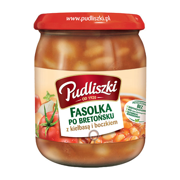 Pudliszki Beans with Sausages & Bacon Ready Meal 500g