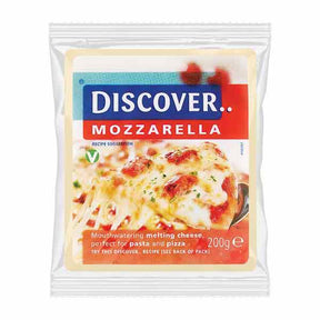 Discover Mozzarella Block 200g — soft Italian-style cooking cheese from Foodsklep