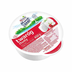 Mlekpol Full Fat Mazurski Curd Cheese 450g — traditional Polish twarog from Foodsklep