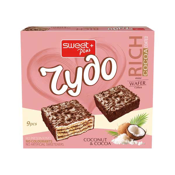 SweetPlus Rydo Cocoa Coated Wafer Cakes with Coconut 180g