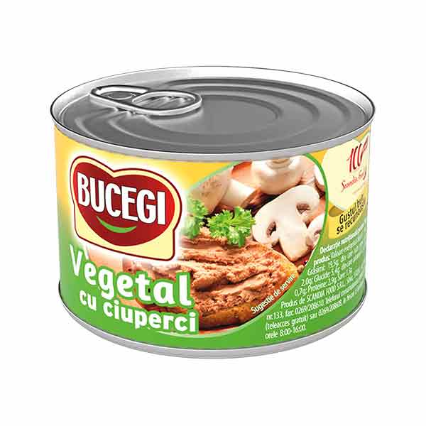 Bucegi Vegetal Ciuperci Mushrooms Pate 200g