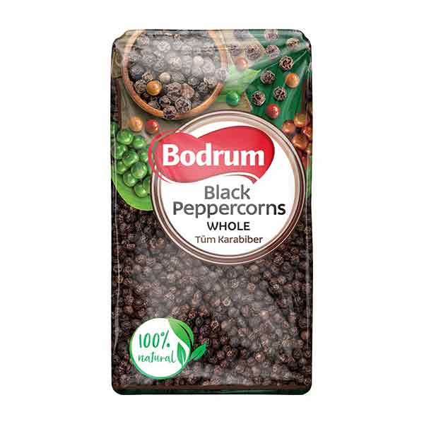 Bodrum Whole Black Peppercorns 450g — premium peppercorns for grinding from Foodsklep