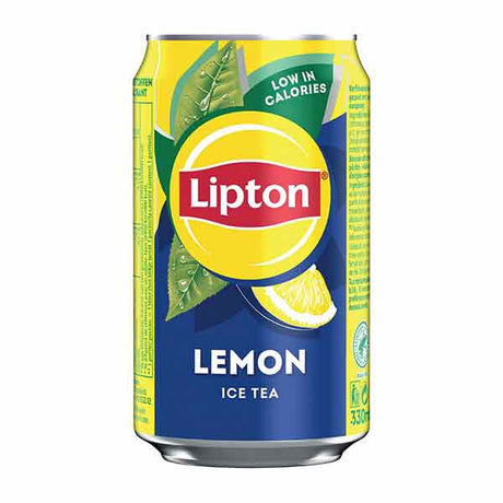 Lipton Ice Tea Lemon Can 330ml — brewed lemon iced tea in a can from Foodsklep