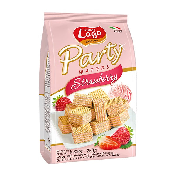 Lago Party Strawberry Wafer 250g