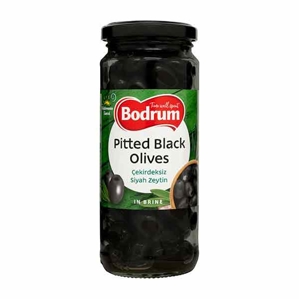 Bodrum Pitted Black Olives 330g
