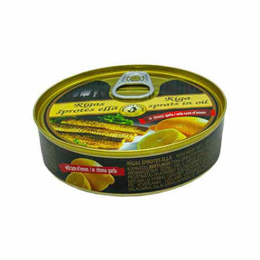 Brivais Smoked Riga Sprats in Oil with taste of Lemon 160g – available from Foodsklep with UK delivery