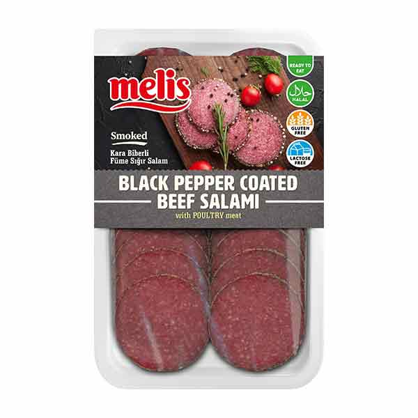Melis Smoked Beef Salami with Black Pepper Coating 80g