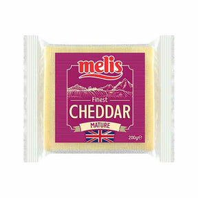 Melis Mature Cheddar Cheese 200g – available from Foodsklep with UK delivery