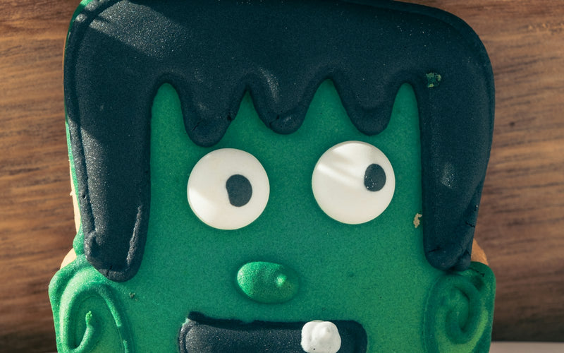 Monster-face Halloween cookies